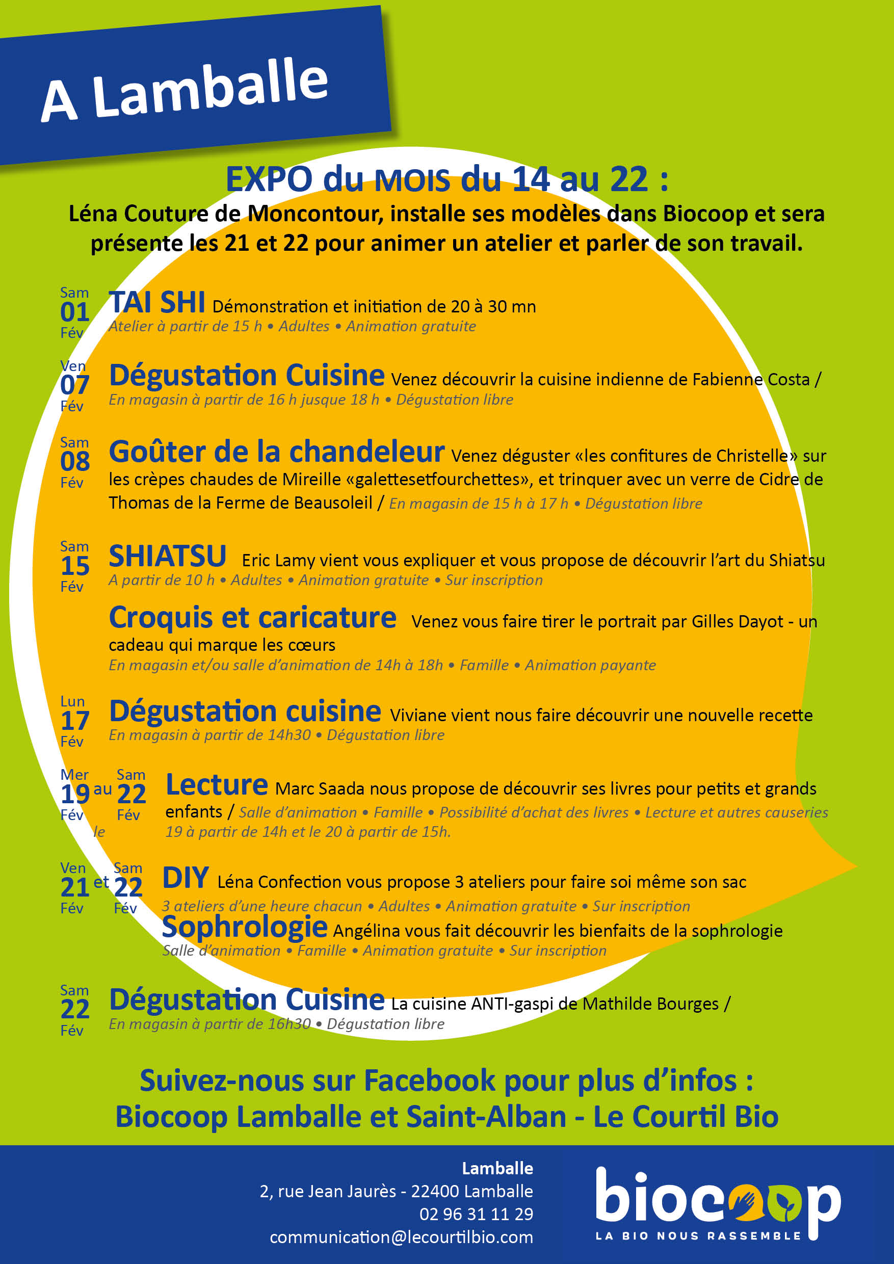 Le programme de février Le programme de février
